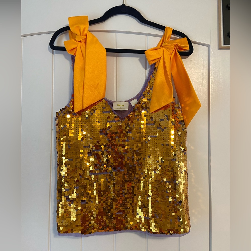 MAEVE by Anthropologie sequin ribbon tank!